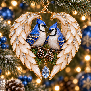 ❤️WingMemory – 2026 Angel Wing Heart Christmas Ornaments