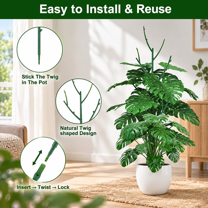 🌱 TwigTrellis – Adjustable Natural-Look Climbing Plant Stakes, Tool-Free Support for Indoor & Outdoor Vertical Growth