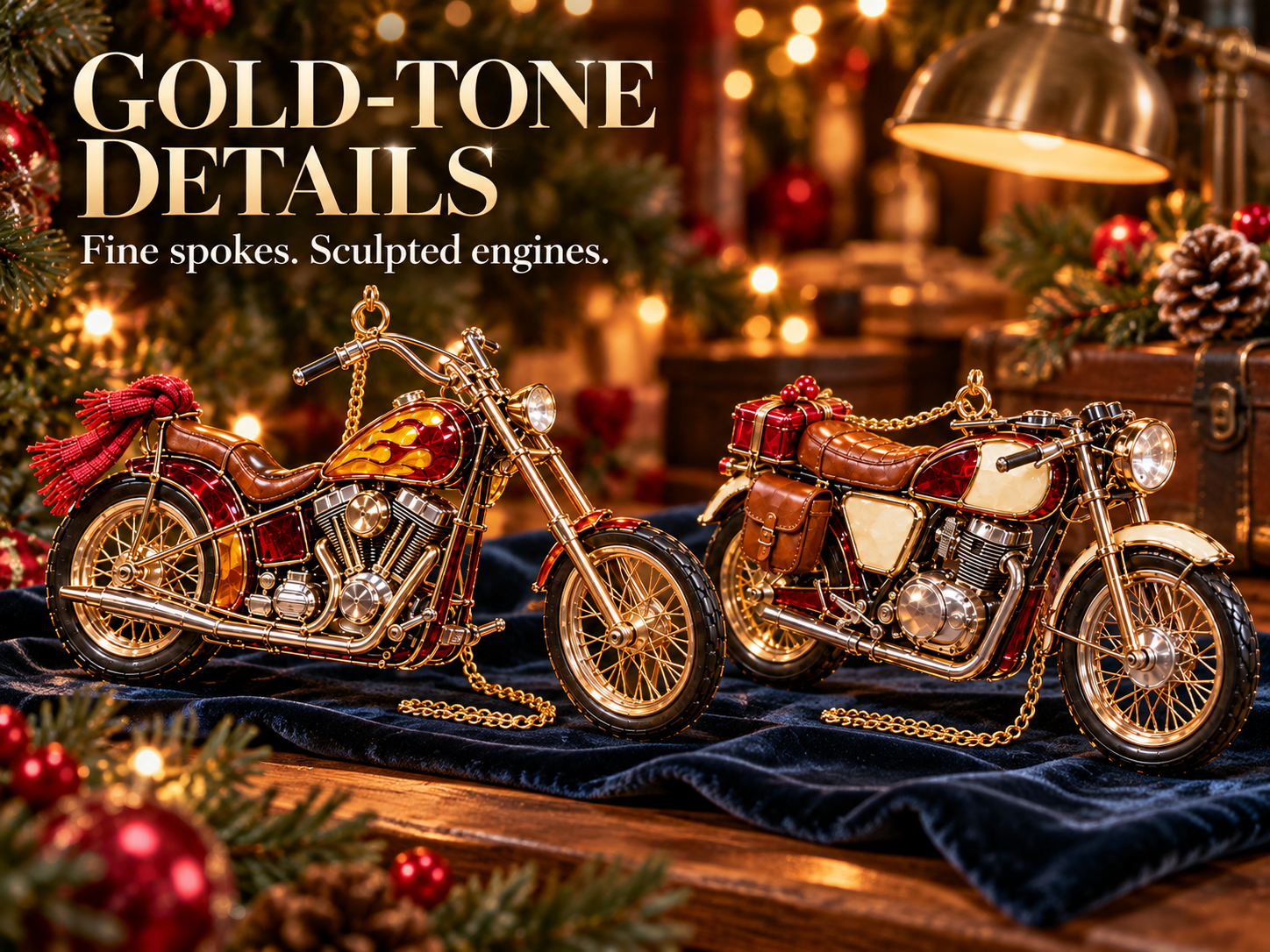 ✨ MotoGlow – 2026 Vintage Motorcycle Christmas Ornaments