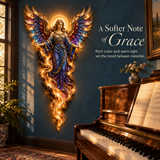 ✝️ HaloGrace – Lighted Angel Wall Sculpture ✨