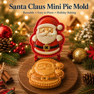 🎄PieCharm – 8-Design Christmas Mini Pie Mold Collection | Reusable Embossed Molds