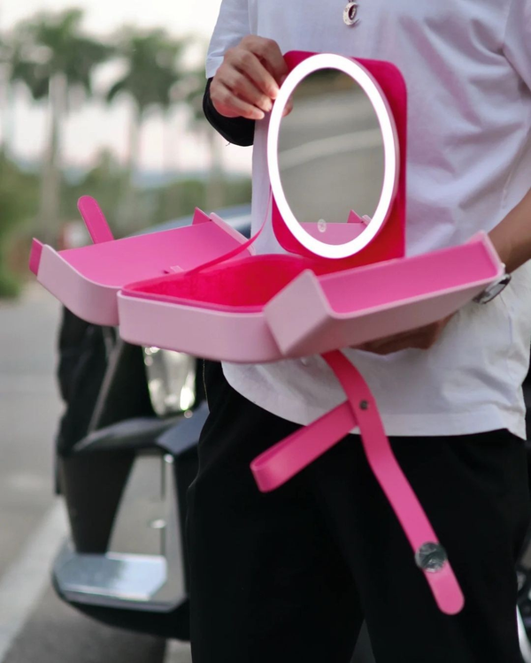 GlowCase – Travel Makeup Bag with Built-In LED Mirror