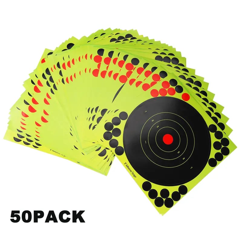 StickShot – 8 x 8 in (20.3 x 20.3 cm) Self-Adhesive Peel & Stick Shooting Targets
