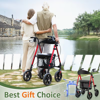 StrideEase – Foldable Rollator Walker with Seat, Lightweight for Seniors 🔥🔥🔥🔥