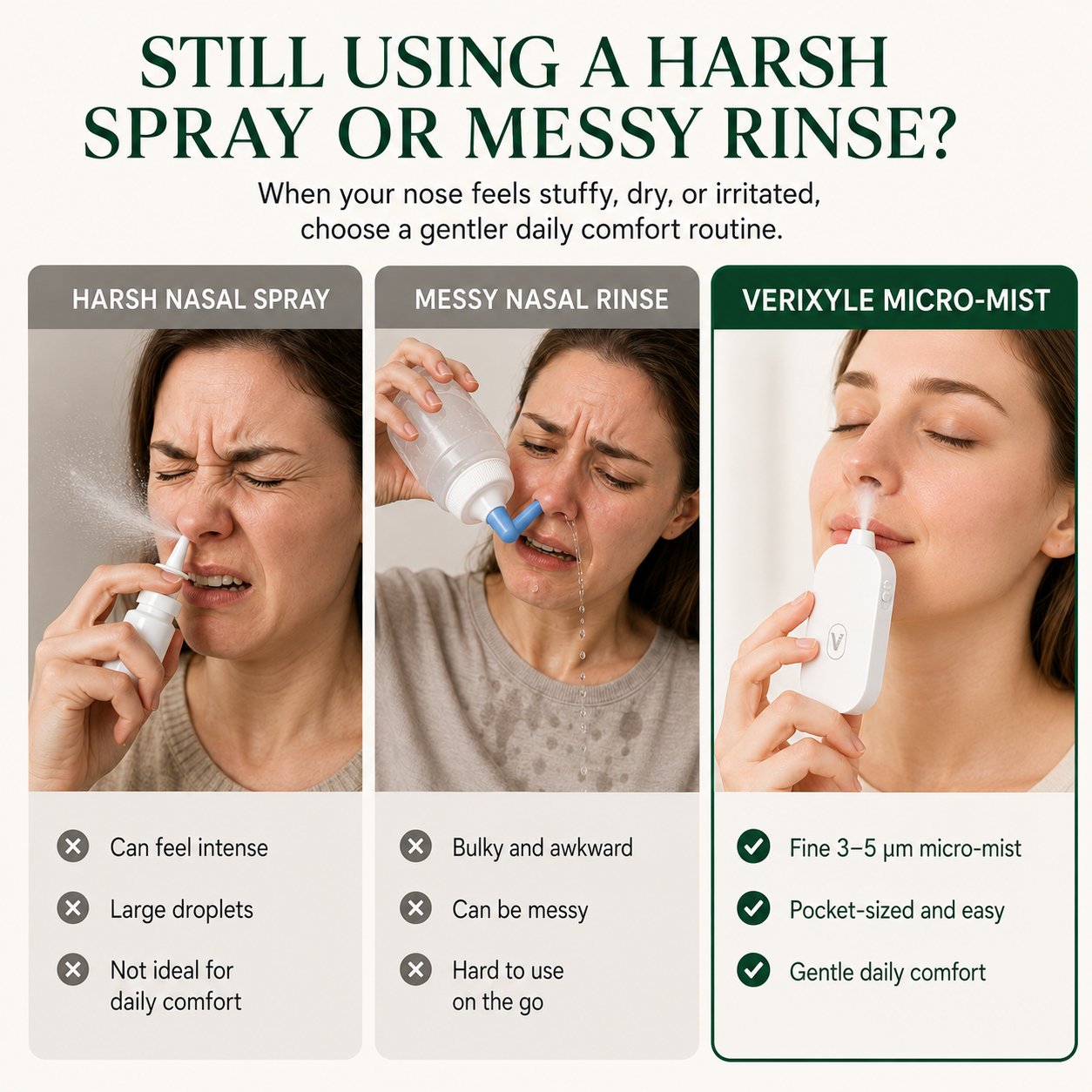 BreezeMist – Herbal Nasal Nebulizer Set for Allergy & Rhinitis Discomfort