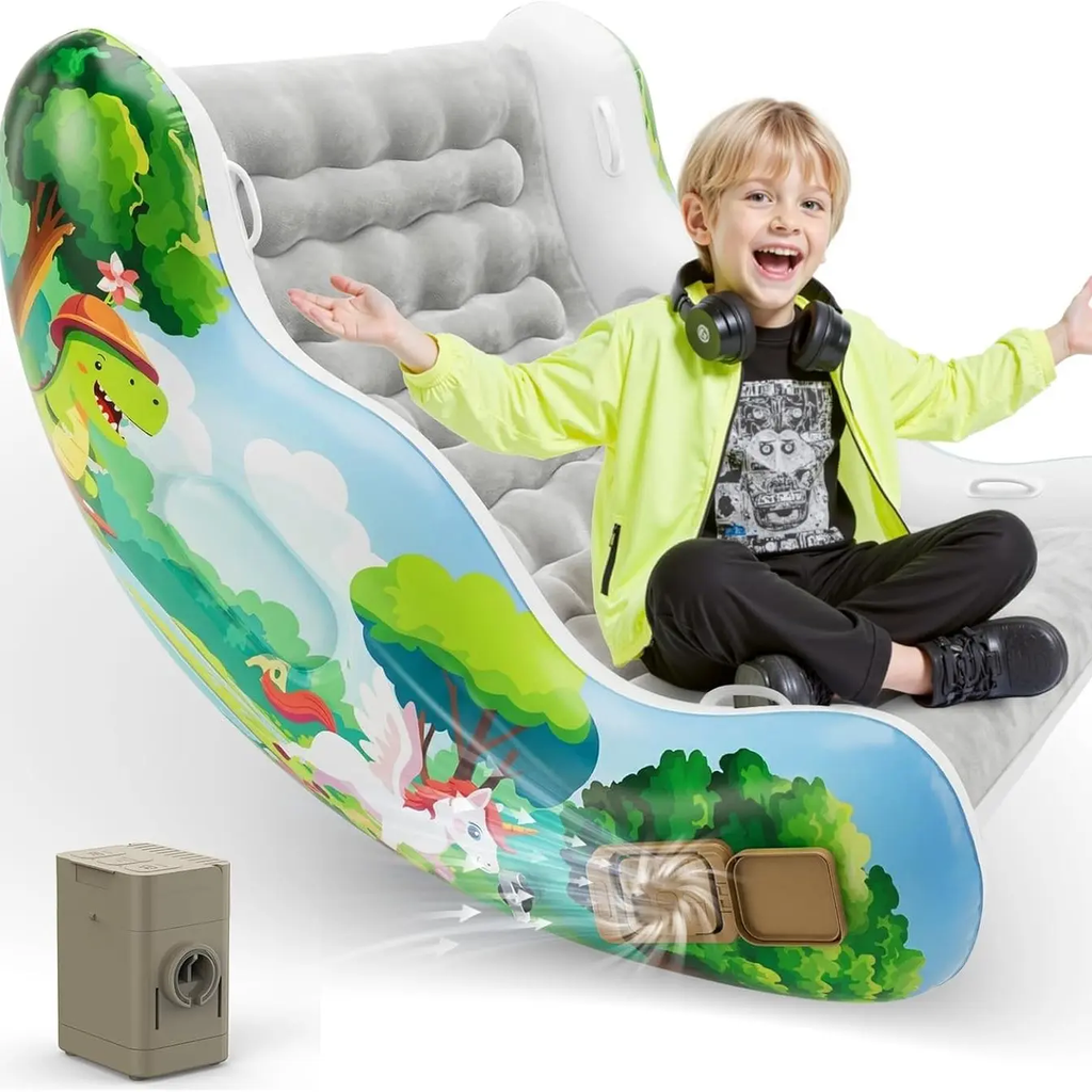 CloudRocker – Kids' Inflatable Rocking Chair for Reading, Relaxing & Play (Ages 3-8)