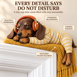 DoxieDoze – Sleeping Dachshund Door Topper