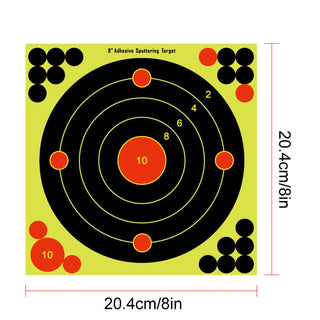 StickShot – 8 x 8 in (20.3 x 20.3 cm) Self-Adhesive Peel & Stick Shooting Targets