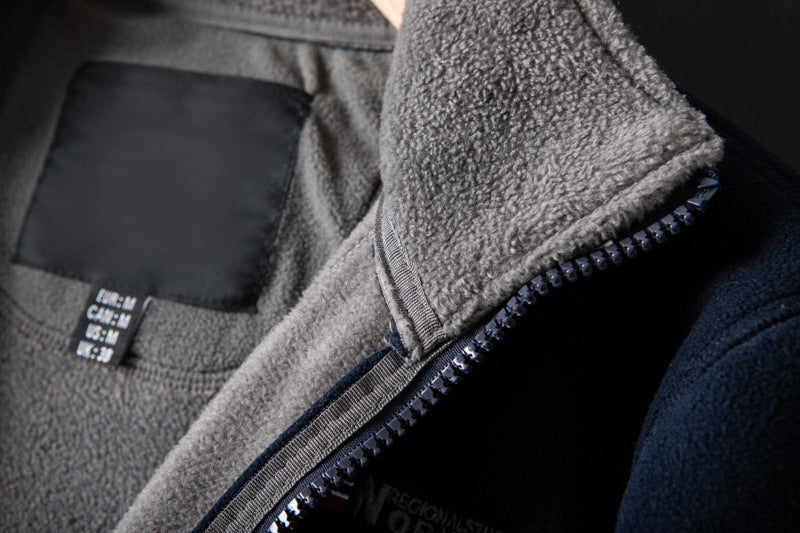 ThermaZip – 🔥 Unisex Full-Zip Stand Collar Reversible Fleece Coat