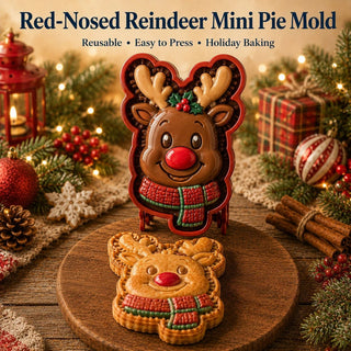 🎄PieCharm – 8-Design Christmas Mini Pie Mold Collection | Reusable Embossed Molds