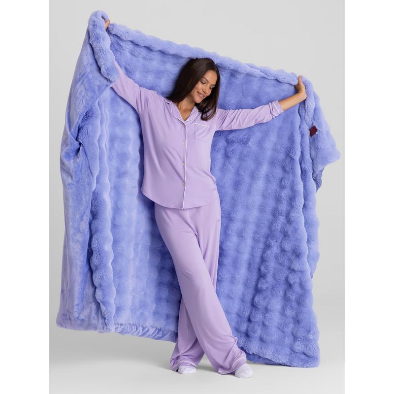 LavenderEmber – Lavender-Scented Heated Faux-Fur Blanket