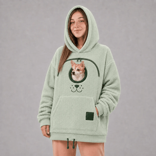 🐾 CuddlePouch – Cozy Pet Carrier Hoodie, Soft Fleece Cuddle Pouch Sweatshirt for Cats & Small Dogs