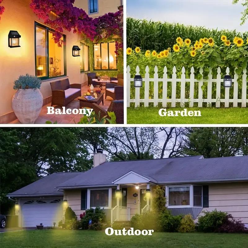 GlowGuard – 4-Pack Solar Outdoor Wall Lights with Motion Sensor