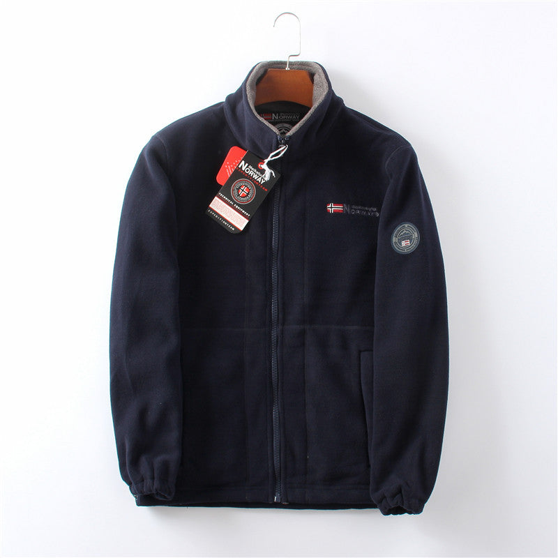 ThermaZip – 🔥 Unisex Full-Zip Stand Collar Reversible Fleece Coat
