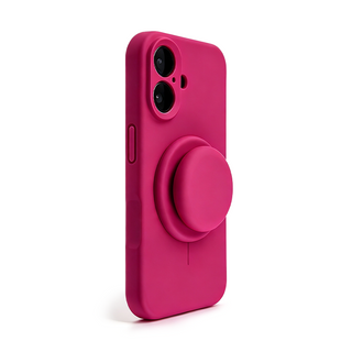 GripSnap – Magnetic Stand Silicone Phone Case with AI Capture Button for iPhone 12–18 Pro Max
