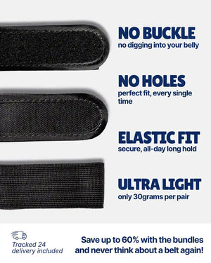 LoopLock – Buckle-Free Elastic Side Belts, Pair