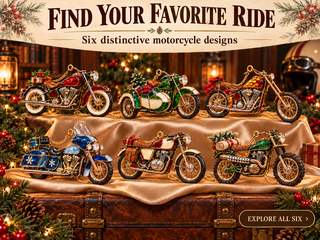✨ MotoGlow – 2026 Vintage Motorcycle Christmas Ornaments