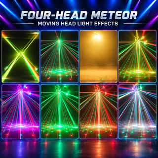 MeteorBeam – 180W 4-Arm Moving Head Laser Beam DJ Stage Light