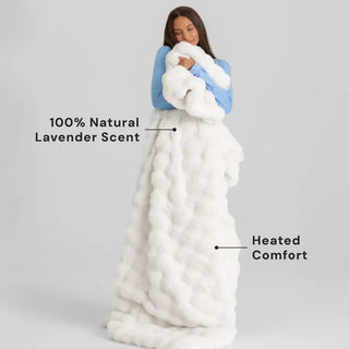 LavenderEmber – Lavender-Scented Heated Faux-Fur Blanket