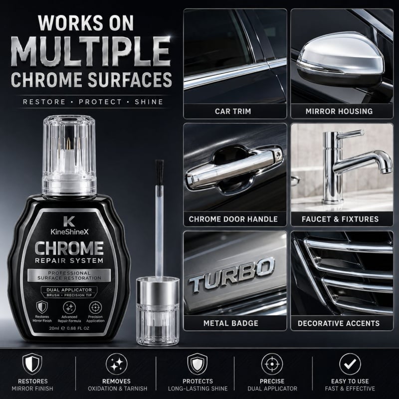 ChromeShine – Professional Chrome Repair Pen ✨ for Scratches, Oxidation & Dull Surfaces