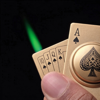 🃏AceSpin – Poker Card Fidget Spinner Lighter, Ace of Spades Design
