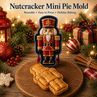 🎄PieCharm – 8-Design Christmas Mini Pie Mold Collection | Reusable Embossed Molds