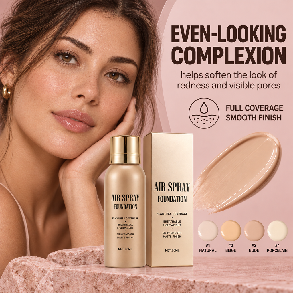 AirVeil – 💄✨ Air Spray Foundation with Flawless Full Coverage, Waterproof & Sweatproof 💋💖