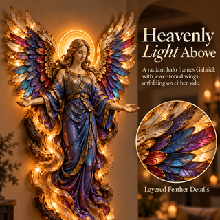 ✝️ HaloGrace – Lighted Angel Wall Sculpture ✨