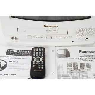 RetroDeck – Panasonic 13" CRT TV & VHS VCR Combo for Retro Gaming, with Remote Control