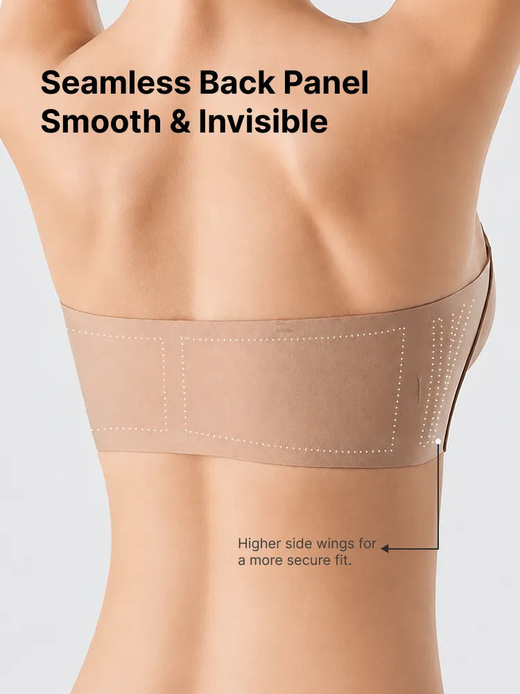 SecureLift – Women's Strapless Front-Closure Push-Up Bra