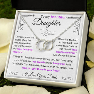 EverCircle – Interlocking Circles Necklace for Daughter with Message Card
