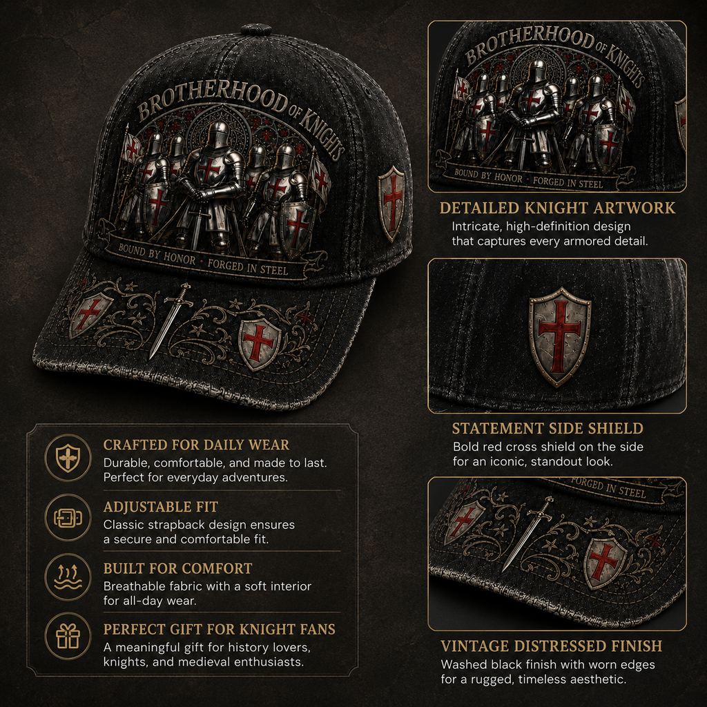 ⚔️ HonorBound – Knights Templar Cap