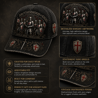⚔️ HonorBound – Knights Templar Cap