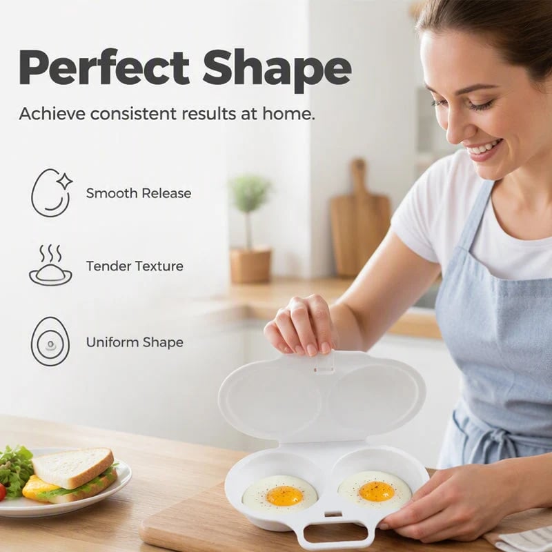 PoachPal – 🎁💥 Microwave Egg Poacher with Lid & Handle