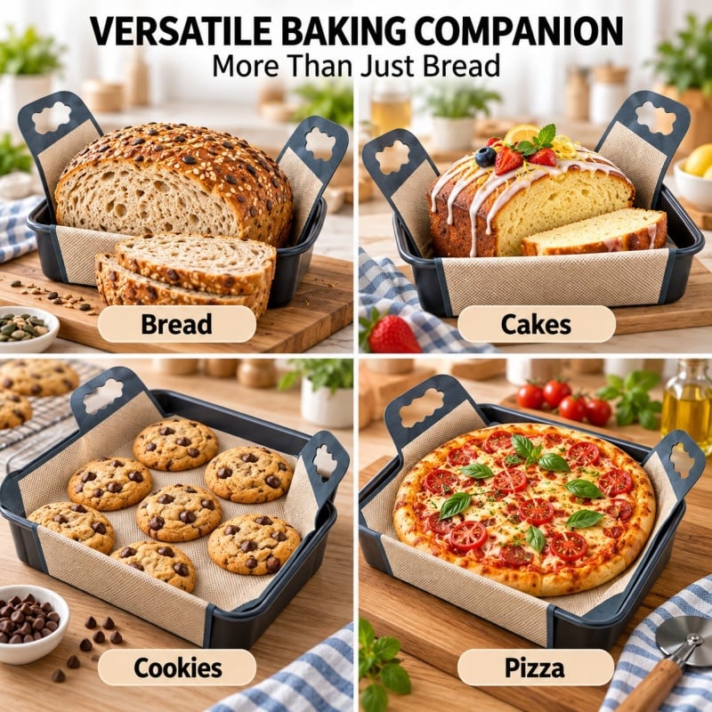 🥐LoafLift – Cross-Shape Food-Safe Baking Liner, Easy-Clean Alternative to Disposable Parchment Paper
