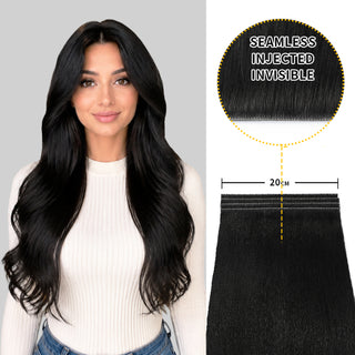 Yilite (#1) Jet Black Tape Weft Hair Extensions