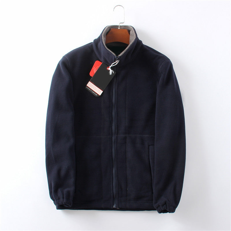 ThermaZip – 🔥 Unisex Full-Zip Stand Collar Reversible Fleece Coat