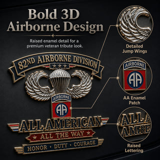 🏆Last Day Promo: 49% OFF! 🪂U.S. Army 82nd Airborne Division Tribute Metal Car Emblem