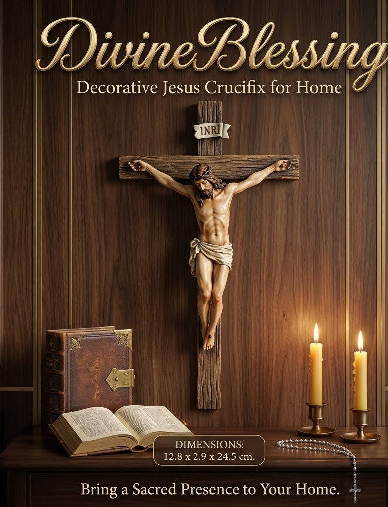 DivineBlessing – Decorative Jesus Crucifix for Home