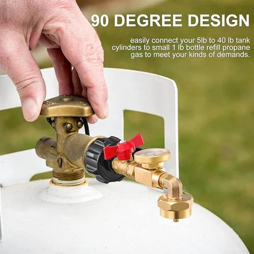 GaugeFlex - Ultimate Propane Elbow Adapter with Tank Gauge