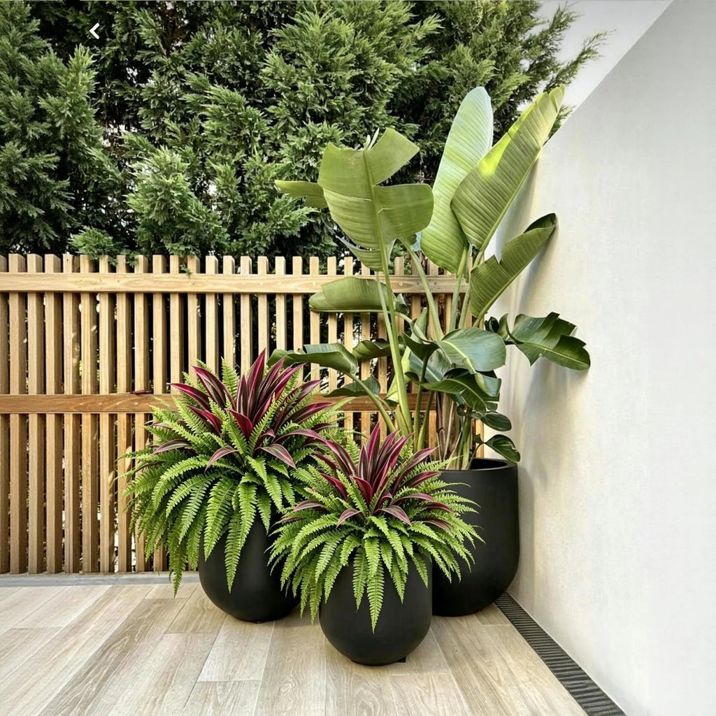 💥Summer Special🔥UV-Resistant Artificial Fern & Red Dracaena Decorative Plants – Full, Lush & Fade-Resistant!