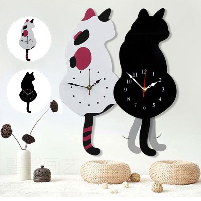CatWag - Whimsical Wall Clock for Cat Fans