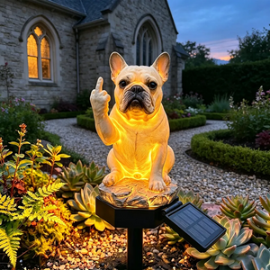 FrenchGlow – Solar French Bulldog Garden Statue