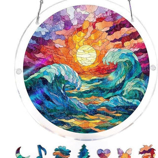 EmeraldFlame –  Acrylic 80 Pcs Suncatcher Puzzle