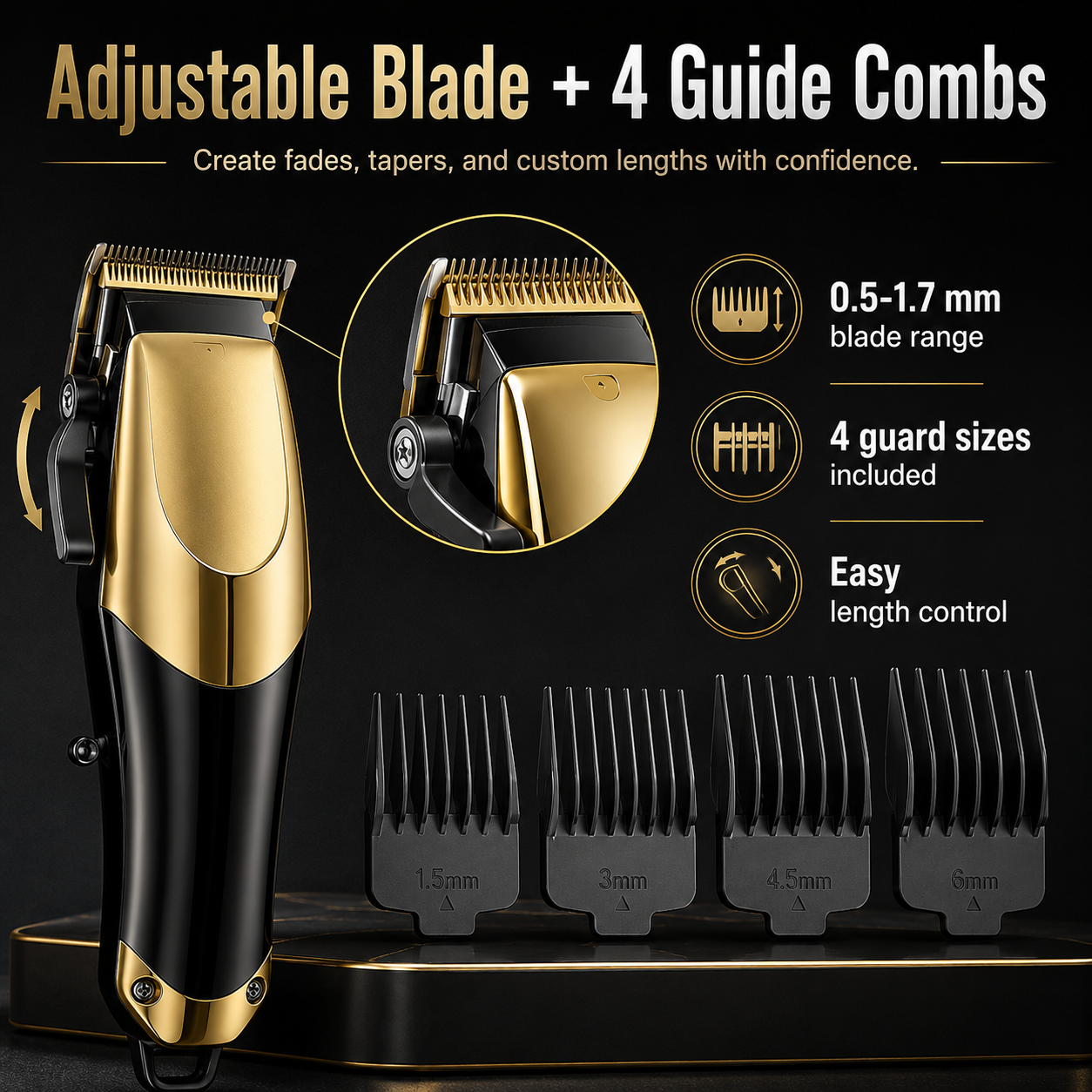BarberEdge – Cordless Precision Hair & Beard Trimmer Set