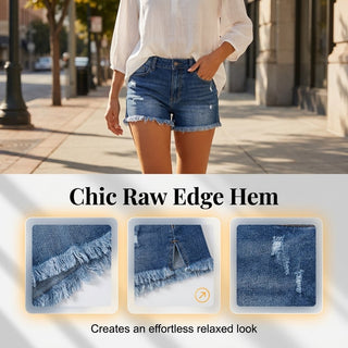 BlueBelle - Distressed Denim Shorts