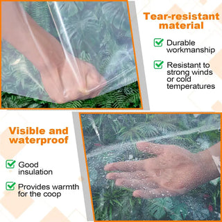 Clear Waterproof PE Tarp, Transparent Outdoor Cover with Metal Grommets💧