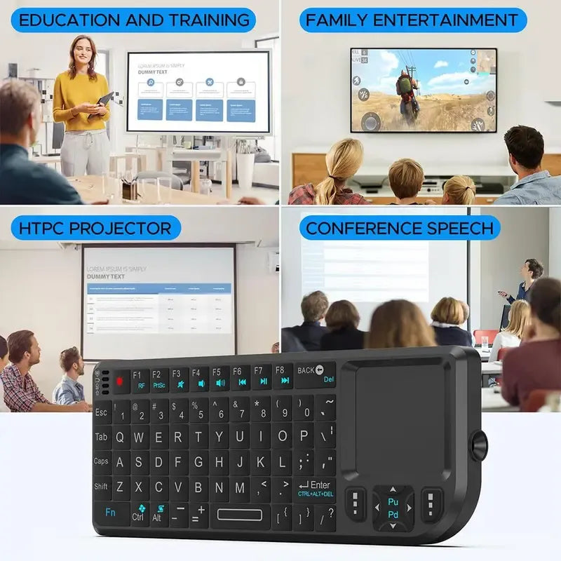 🔥HOT SALE 49% OFF-Mini Wireless Keyboard, 2.4G Rechargeable Backlight Keyboard with Touchpad