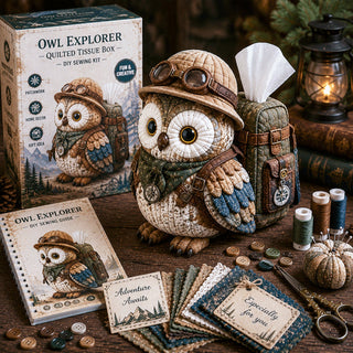 StitchOwl – Quilted Tissue Box DIY Sewing Kit