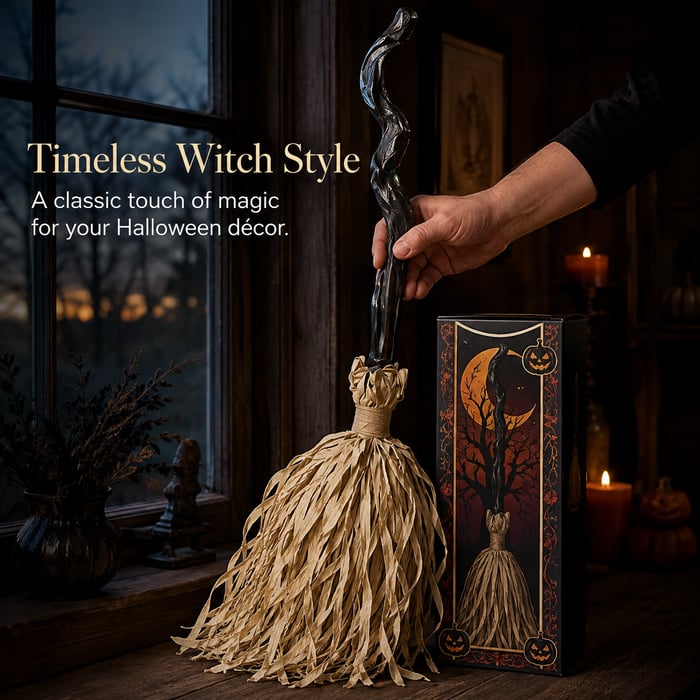 HauntedGlow – Motion Activated Halloween Broom Light